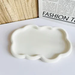 Big Cloud Irregular Tray Silicone Mold Double Heart Plate Gypsum Epoxy Resin Cement Storage Desktop Decoration Mould