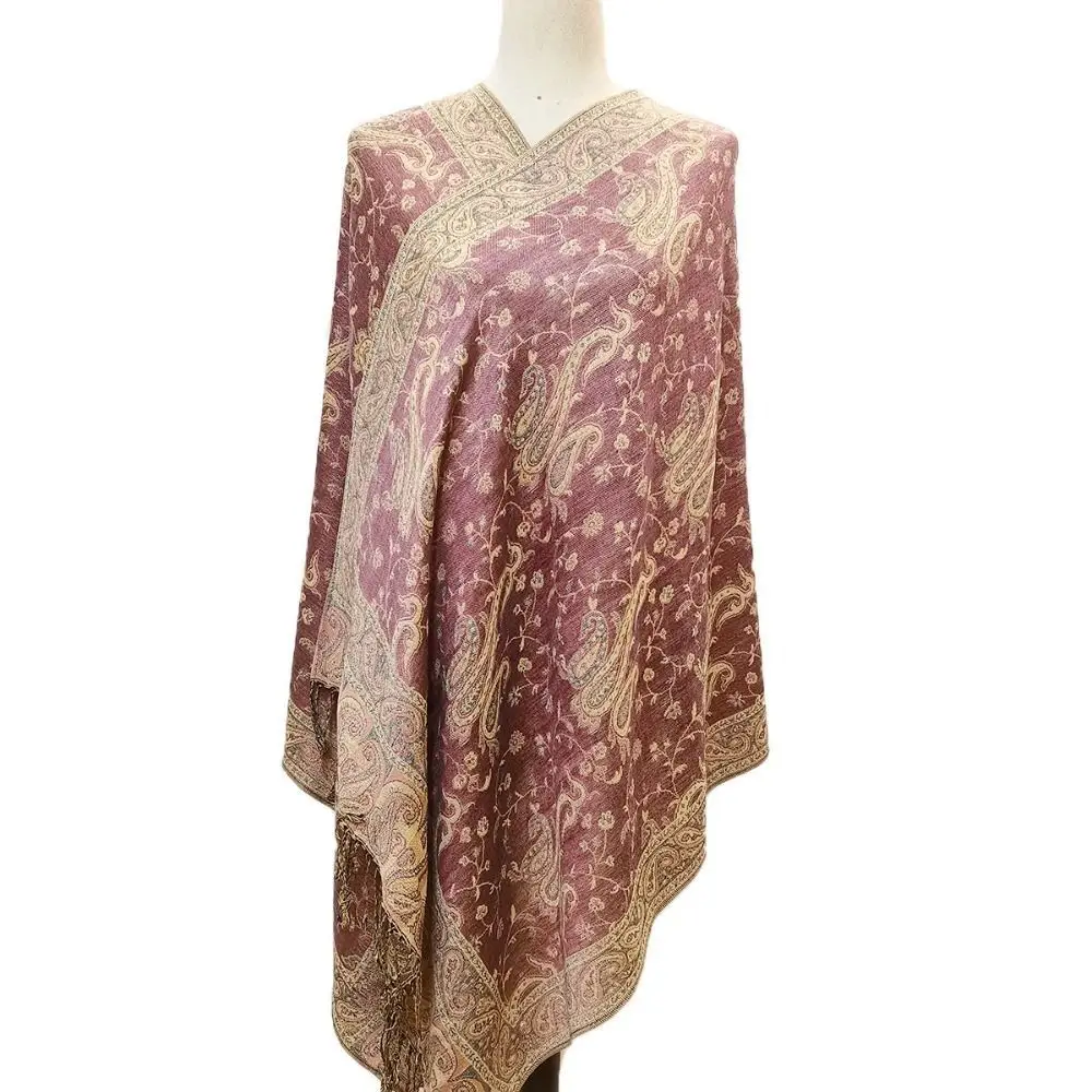 Fashion Paisley Long Scarf Tassel Imitation Cashmere Pashmina Sun-Resistant Breathable Shawl