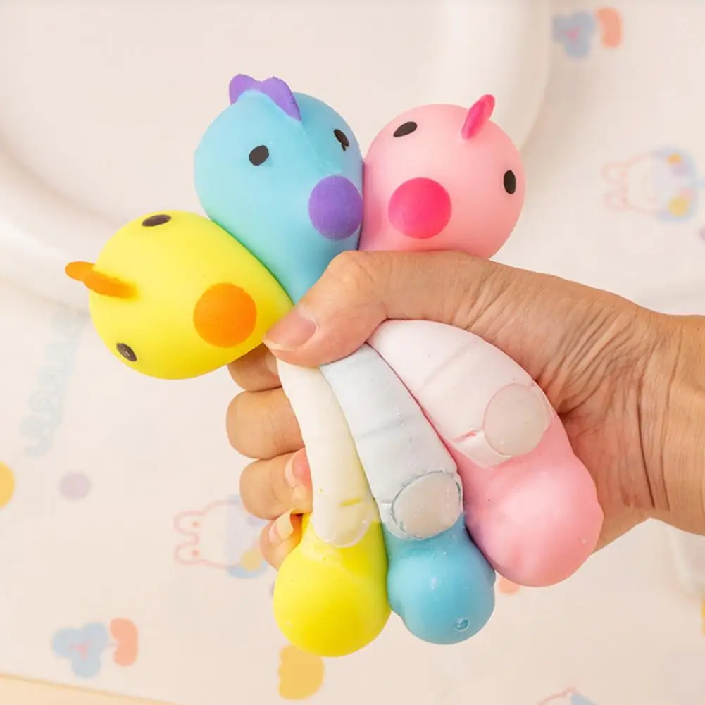 Squeeze Toy Anti-stress Toy Colorful Sea Doll Squishes Toy Fun Stress Relief Fidget for Kids Teens Quick Recovery Tpr Pinch Toy