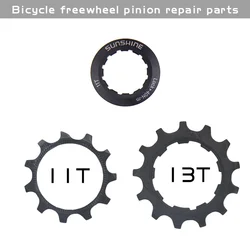 SUNSHINE-SZ Black Bicycle Flywheel Pinion Repair Parts 11 Speed Bike Cassette 11T 12T 13T Bicycle Flywheel Locking Cover