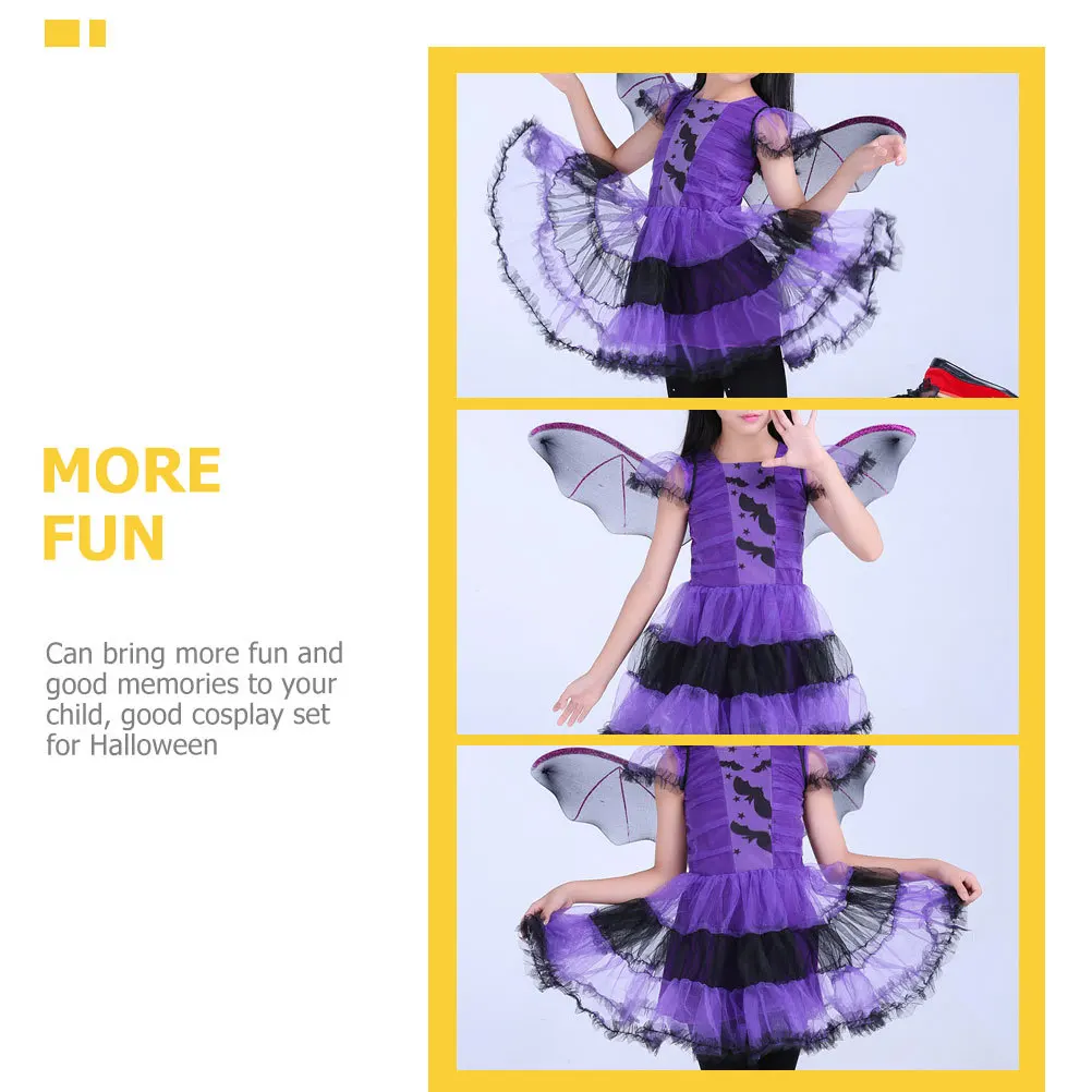 할로윈 마녀 망토 소녀 역할 놀이 옷 어린이 코스프레 슈트 가볍고 변색 없음 변형 없음 유아 의상 드레스 재미