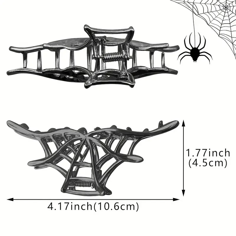 A minimalist design spider web hair clip suitable for women, fashionable accessory, suitable for Halloween and more occasions