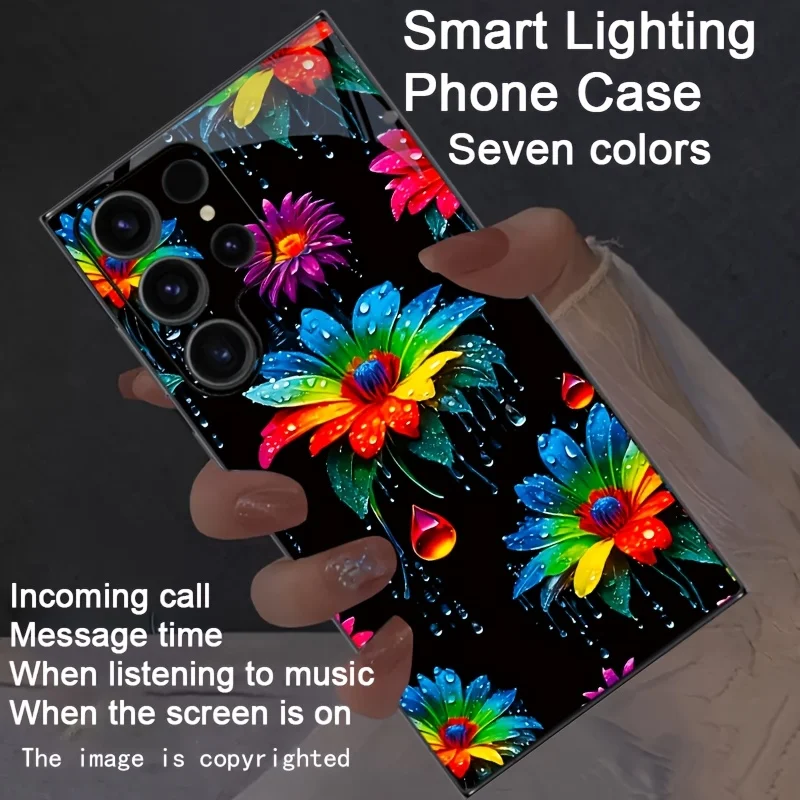 

Colorful Water Droplets Vibrant Floral Phone Case For Samsung S25 S24 S23 Ultra S22 Plus 5G A54 A34 A14 A53 Luxury Oil Painting