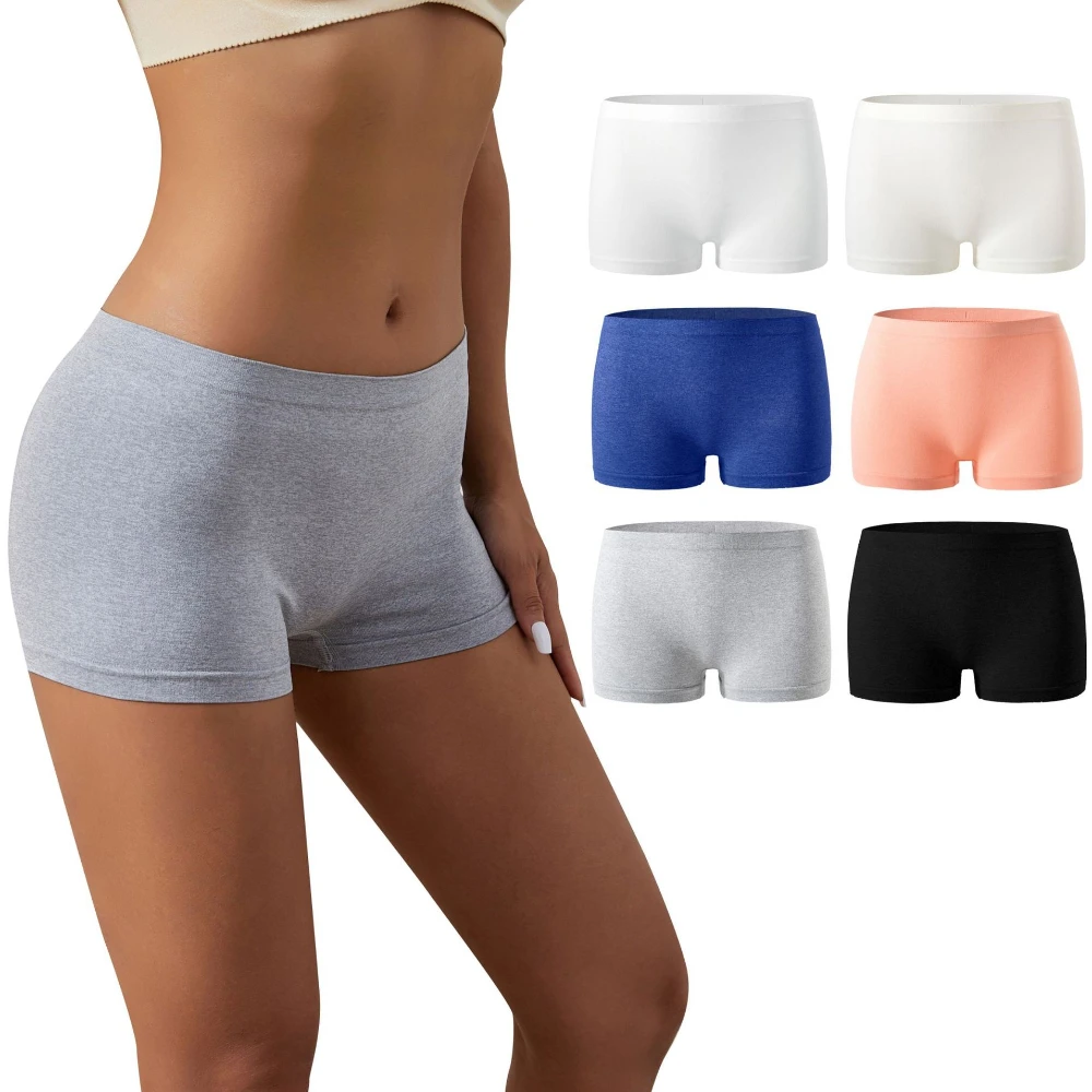 3PCS Seamless Gym Sexy Shorts Women Solid Slim Bodybuilding Sporty Boxers Panties Female Summer Breathable Fitness Yoga Pants