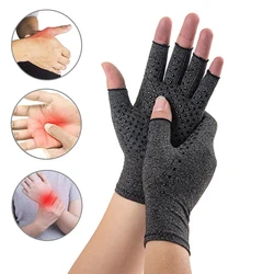 1 Pair Compression Arthritis Gloves Rehabilitation Fingerless Mittens Nonslip Cycling Sports Wrist Support Wristband S/M/L/XL