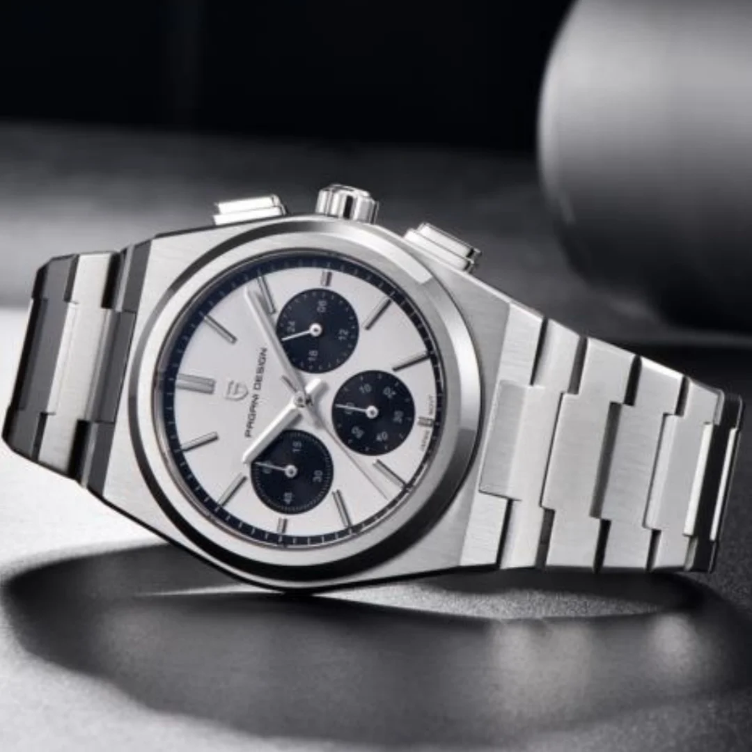 

Pagani Design 2025 Новые мужские кварцевые часы VK63 Ретро с сапфировым стеклом из нержавеющей стали Водонепроницаемые 100 м Хронограф Reloj Hombre