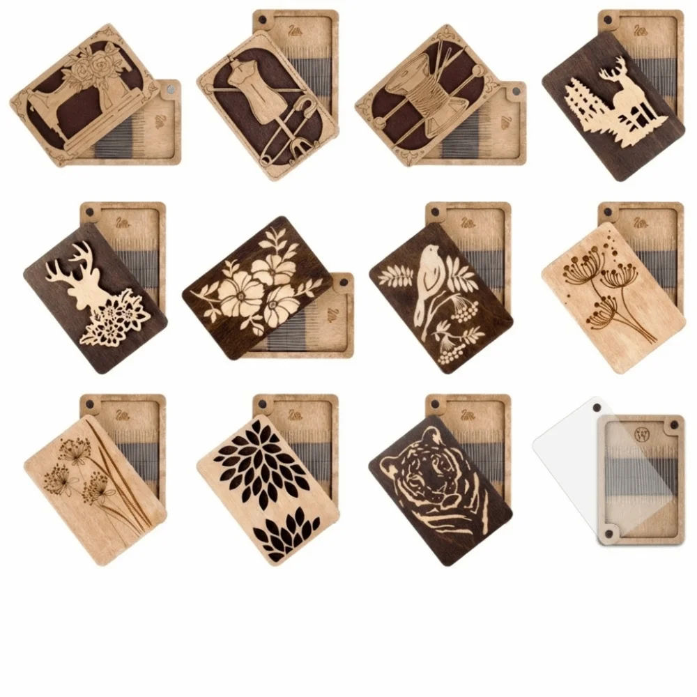 Supplies Box Wooden Sewing Box Decorative Durable Thread Box Turmeric Color Wooden Handicraft Ornament All Holidays