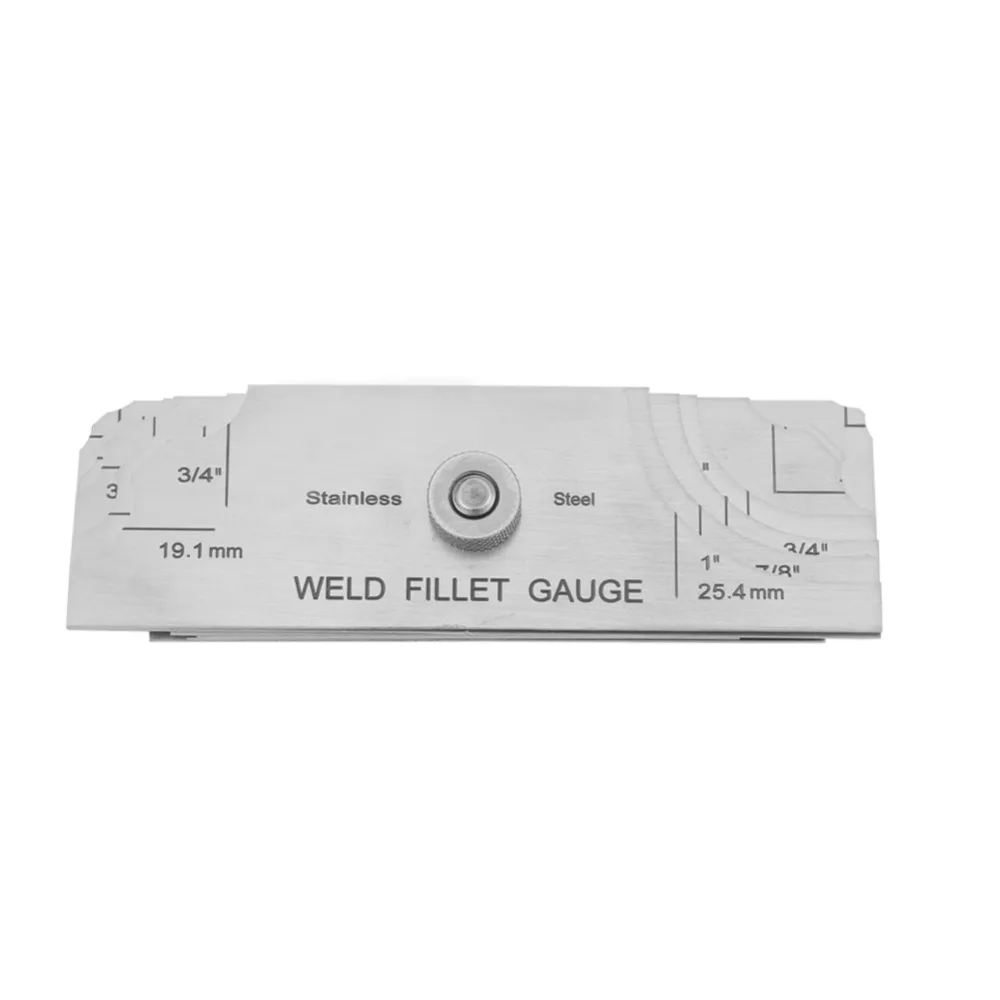 7 pcs Stainless Steel Fillet Weld Gauge / Fillet Weld Set Gage Metric and Inch RL Gauge / Ulnar Gauge