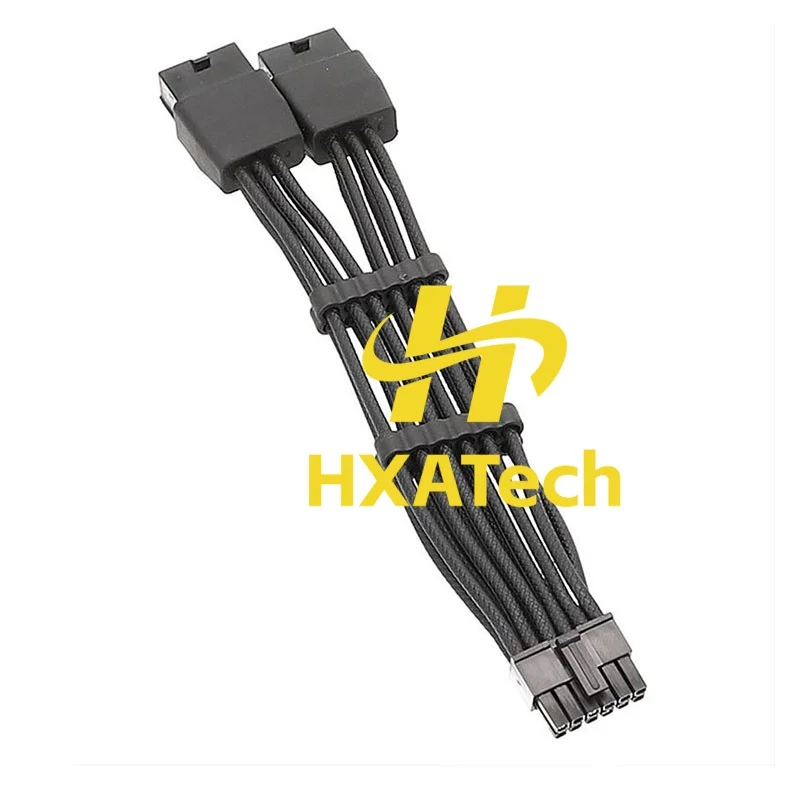 High Quality 16AWG 15cm GPU Graphics Card Power Cable PCIE GPU 2x8Pin female to Mini 12Pin Male for NVIDIA RTX3090  3070 3080