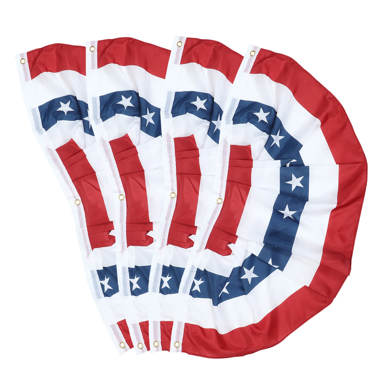 

4Pcs American Flag Bunting Pleated Usa Banner for Indoor Outdoor Patriotic Decorations Memorial Day Independence Day