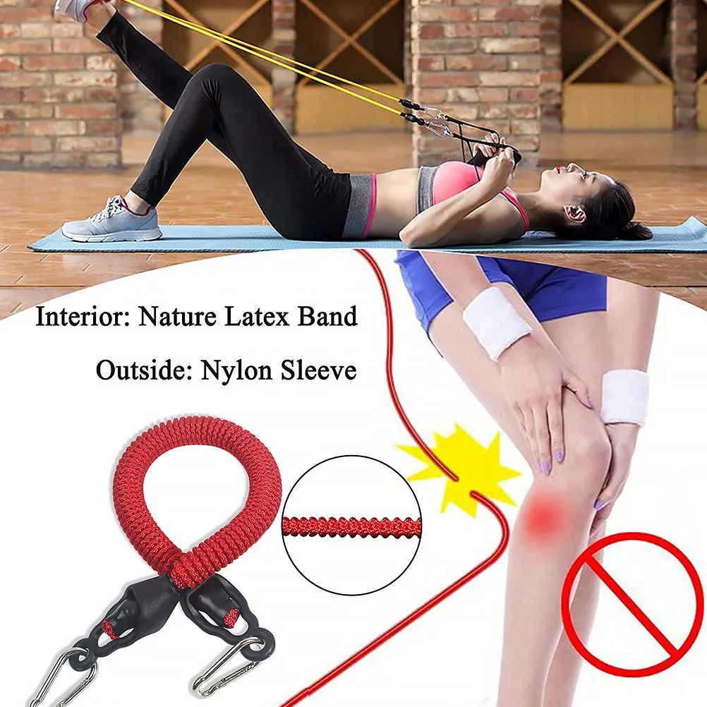 

1Set Pedal Pulling Rope Resistance Band Comfortable Handle Lightweight Fitness Exercise Yoga Sports Foot Pedal Tension Pull Rope