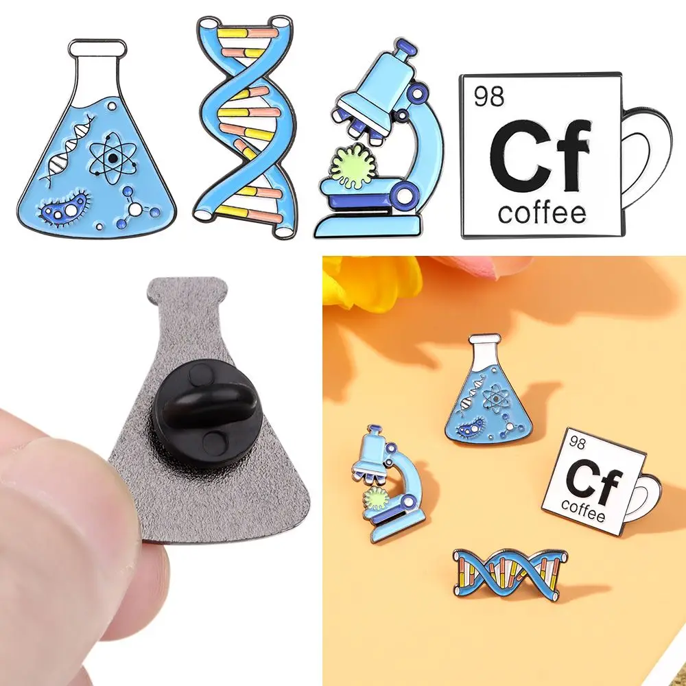 

Science Teacher Gift Microscope Beaker Enamel Pin Badges Science Brooches