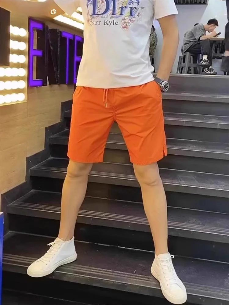 

Высококачественные повседневные мужские лыжи, летняя тонкая уличная одежда, спортивные пляжные брюки пяти четвертей, модная молодежная одежда