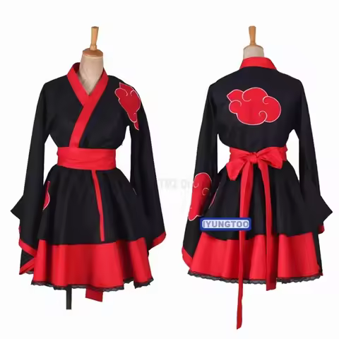 Lolita Cosplay vestidos para mulheres 8 estilos japoneses vestidos,traje, Akatsuki quimono Uchiha Sasuke terno C128K183