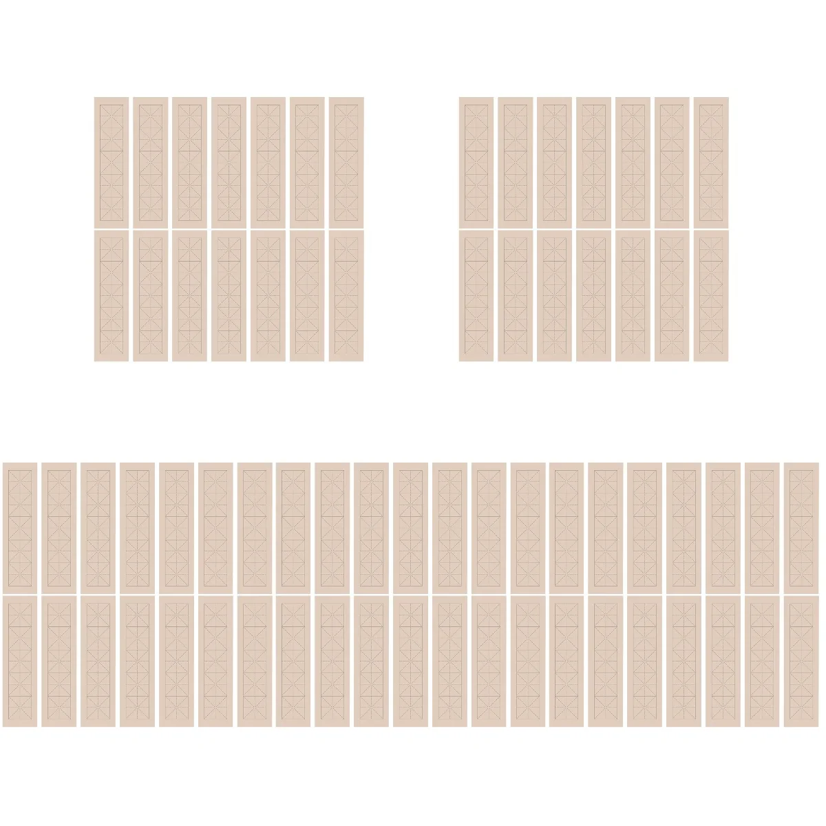 

5pcs Set of 5 Chinese Character Training Rice Paper Calligraphy Writing White Practice Painting