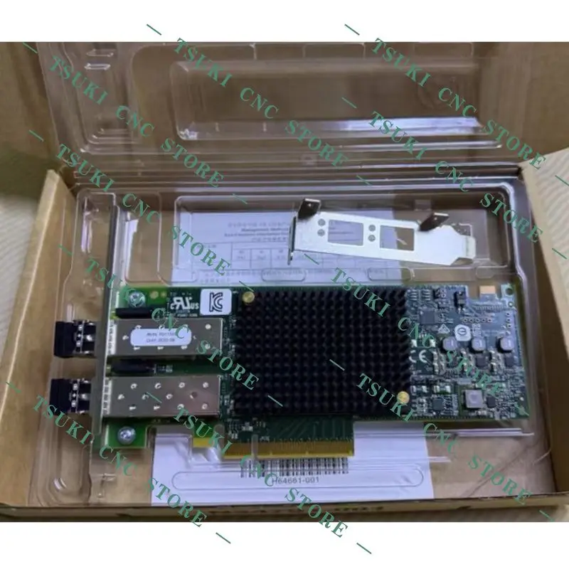 Quick delivery of brand new LPE32002-AP 32G dual port HBA fiber channel card with two modules