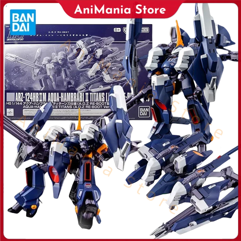 

Bandai Gundam Model Kit HGUC Aqua Hambrabi 2 Titans AOZ RE Boot Anime Figure Gunpla Building Kit Action Figures Toys Boys Gift