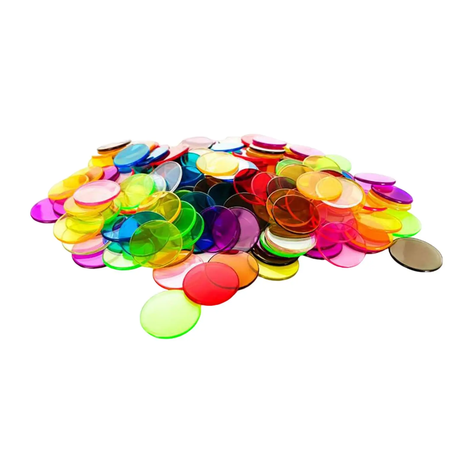 100Pcs Transparent Counters Learning Educational Toy Counting Sorting Toys Board Game Bingo Chips for Children Toddlers Gifts