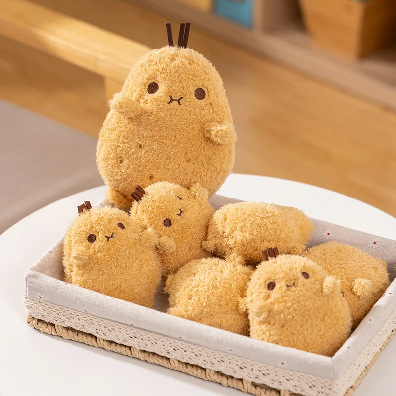 Wholesale Kawaii Yellow Potato Shaped Plush Pillow Soft Toy for Girlfriend Decorative Potatos Adornment for Bedroom Gift Idea