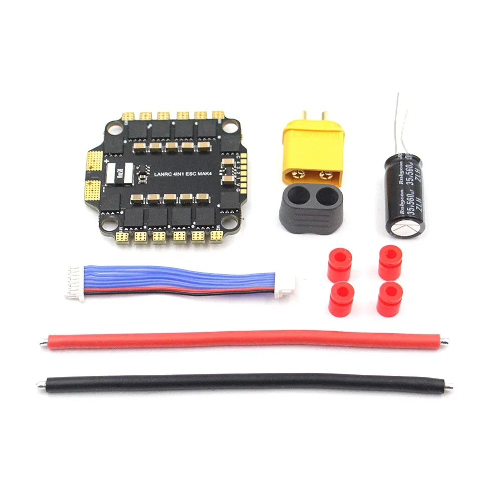 LANNRC 60A mini 4in 1 BLHeli_S ESC 2~6S Lipo 30.5mm mounting hole Support DSHOT600 protocol suitbale for FPV Traversing Drones image 6