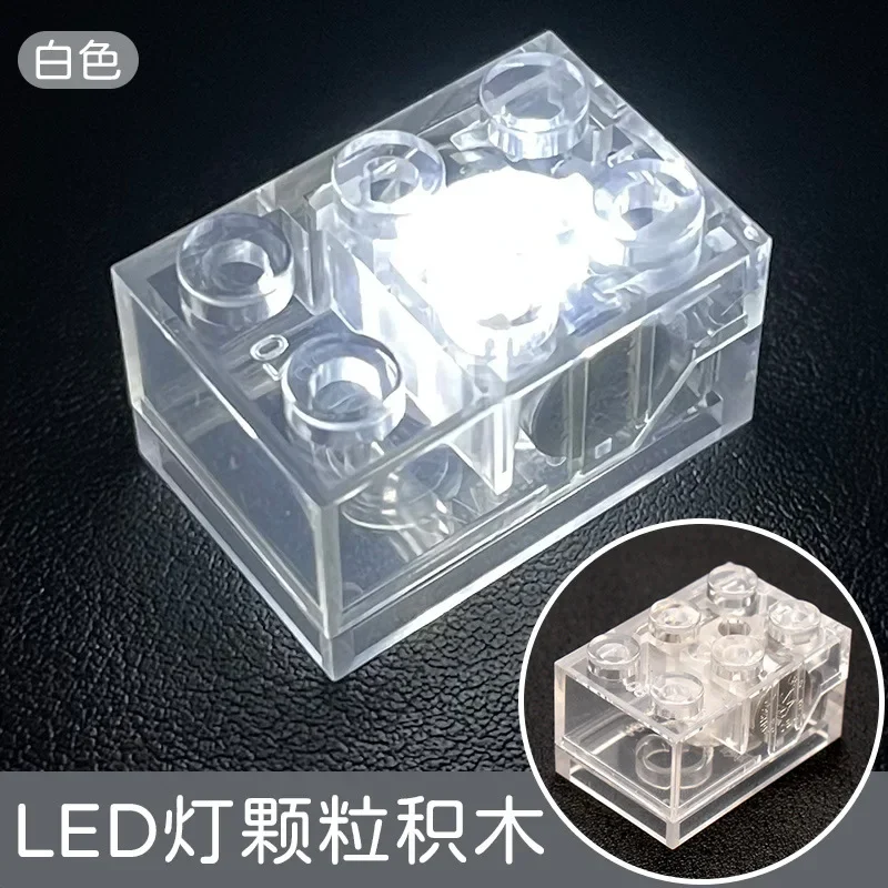 Baustein-LED-Licht, rechteckig, 2 x 3 Baustein-Licht, 7 Farben, transparentes Licht