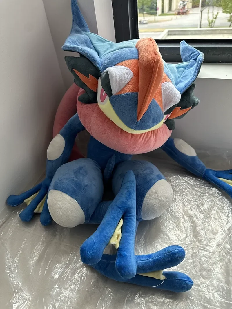 Pokemon caliente 70cm animales Kawayi Greninja juguetes de peluche muñeca de peluche suave Linda almohada decoración de la habitación regalo de cumpleaños para niños