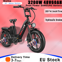 E-bike 3200W Peak Dual Motor 48V60AH Lithium Battery Electric Bike Hydraulic Brake Adult 20*4.0 Inch Fat Tire Electric Bicycle