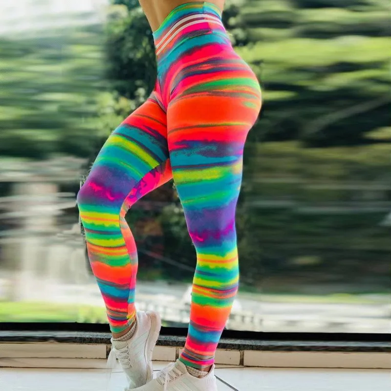 New style women’s compression leggings for running, high waist, slimming design.
