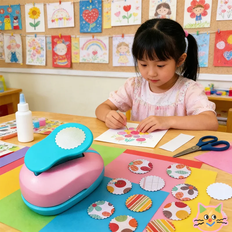 2026 NEW Hole Punch & Embosser Tool for Scrapbooking, Creates Custom Stamps, Borders & Perforations for Paper Projects