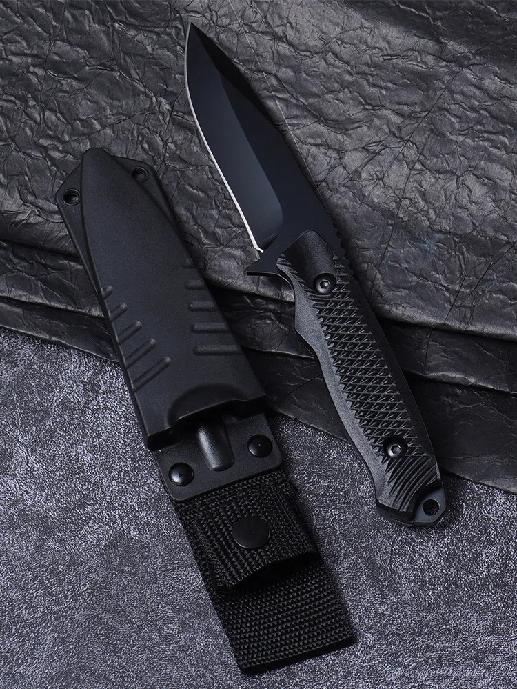 

Outdoor Tactical Knife Personal Defense Sharp Diving Utility Knife High Hardness Integrated Dragon Bone Design Survival Tool
