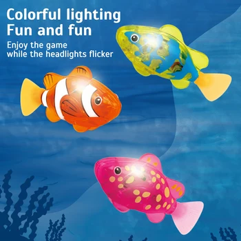Peixes eletrônicos para chá de bebê, brinquedo eletrônico, indução, indução, natação