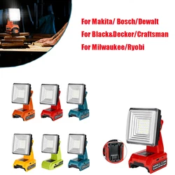 NEW LED work light for Makita/Bosch/Dewalt/Milwaukee/Ryobi/Black&Decker/Craftsman14.4-18V  battery for Camping workshop