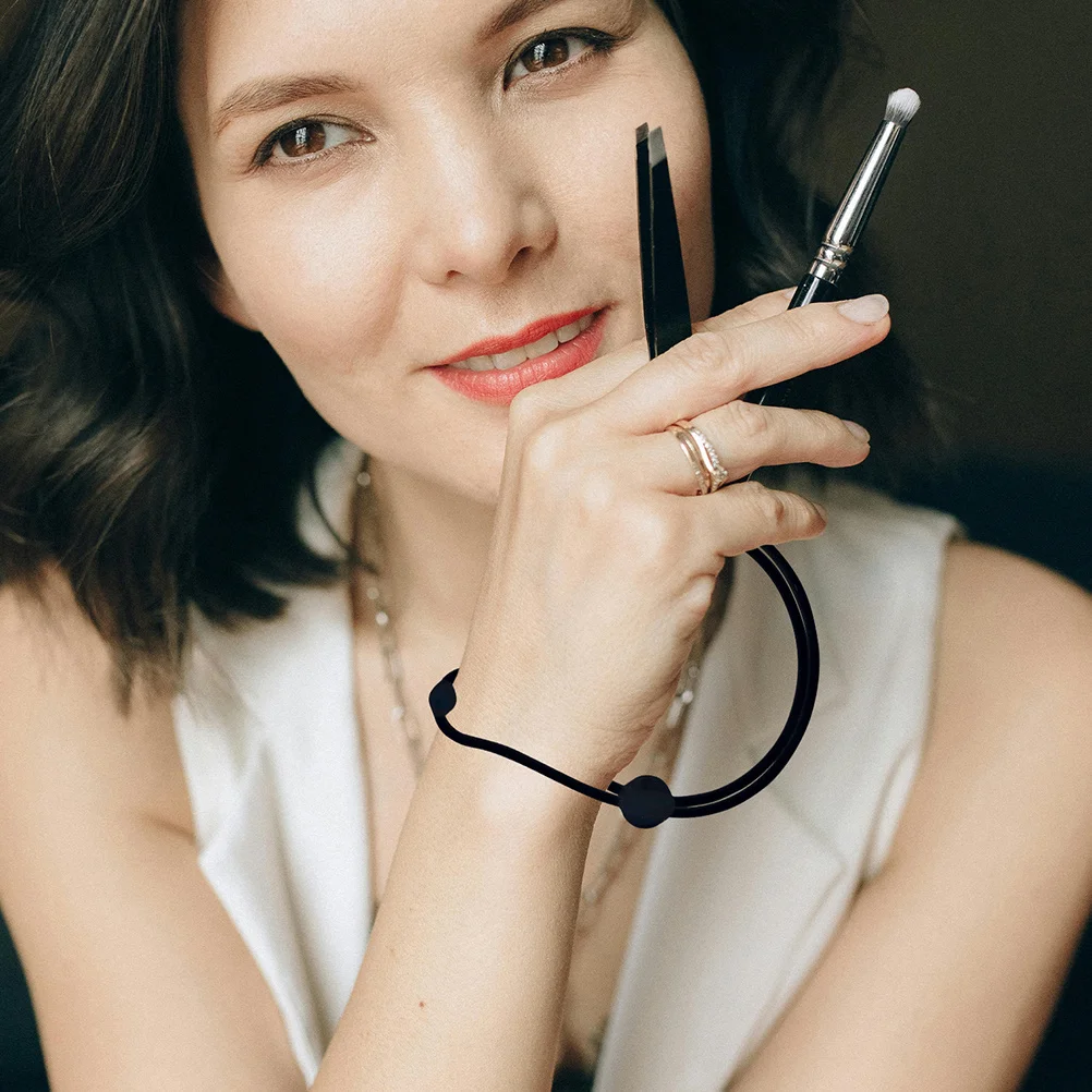 ที่หนีบขนตา 2 ชิ้น พร้อมสายรัดข้อมือซิลิโคน ที่ยึดที่หนีบขนตา สำหรับต่อขนตา อุปกรณ์แต่งหน้า