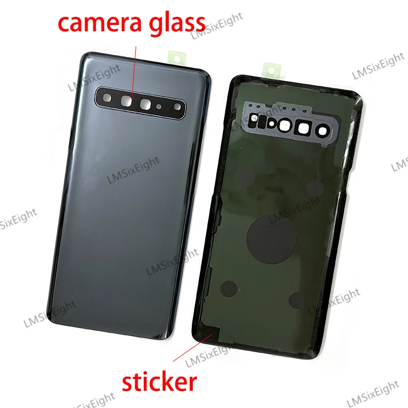 Заднее стекло s10 5G, замена для Samsung Galaxy s10 5G G977, крышка батарейного отсека, задняя дверь, корпус, крышка, панель, наклейка на объектив