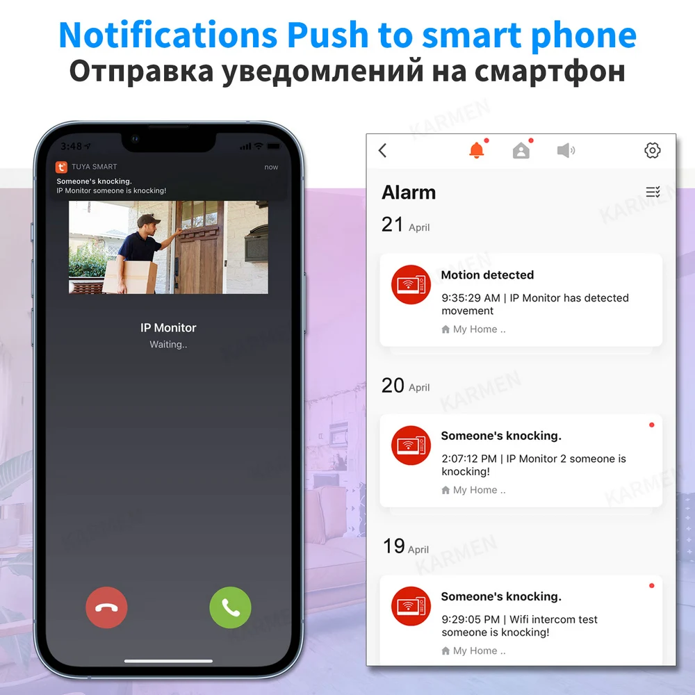 WiFi Video Intercom With Lock Kit,160 ° Wide Angle Doorbell Camera,Support Motion Detection Recording,Tuya APP Remote Unlock,10"
