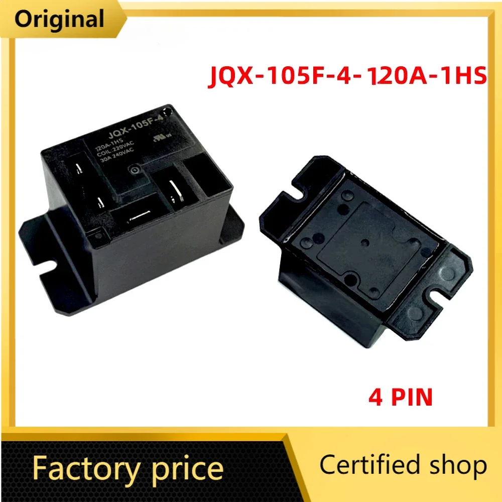 5pcs/Lot  Original JQX-105F-4 HF105F-4 120A-1HS 30A 120VAC 4PINS  JQX-105F-4-120A-1HS HF105F-4-120A-1HST Power Relay