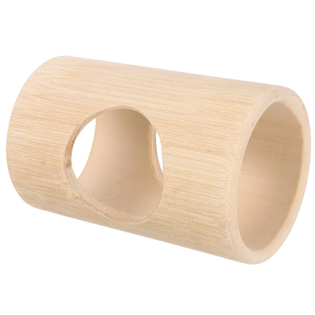 

Bunny Toys Hamster Tunnel Guinea Pig Hideout Small Pets Plaything Breathable Bamboo