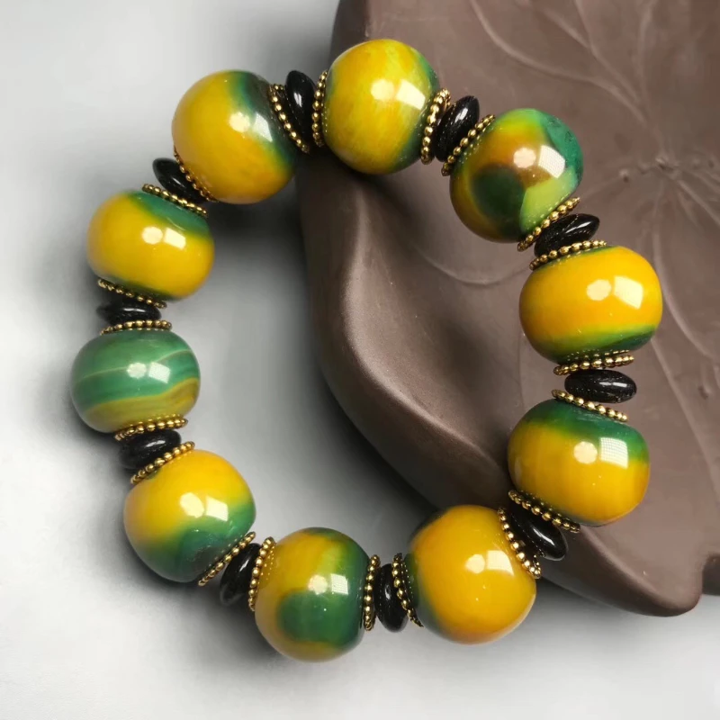 

Natural agate abacus bead bracelet, retro ethnic style, single-circle bracelet jewelry for men and women