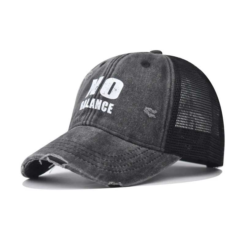 

New Cotton Baseball Cap For Men And Women NO BALANCE Trucker Hat Outdoor No Balance Print Breathable Mesh Cap