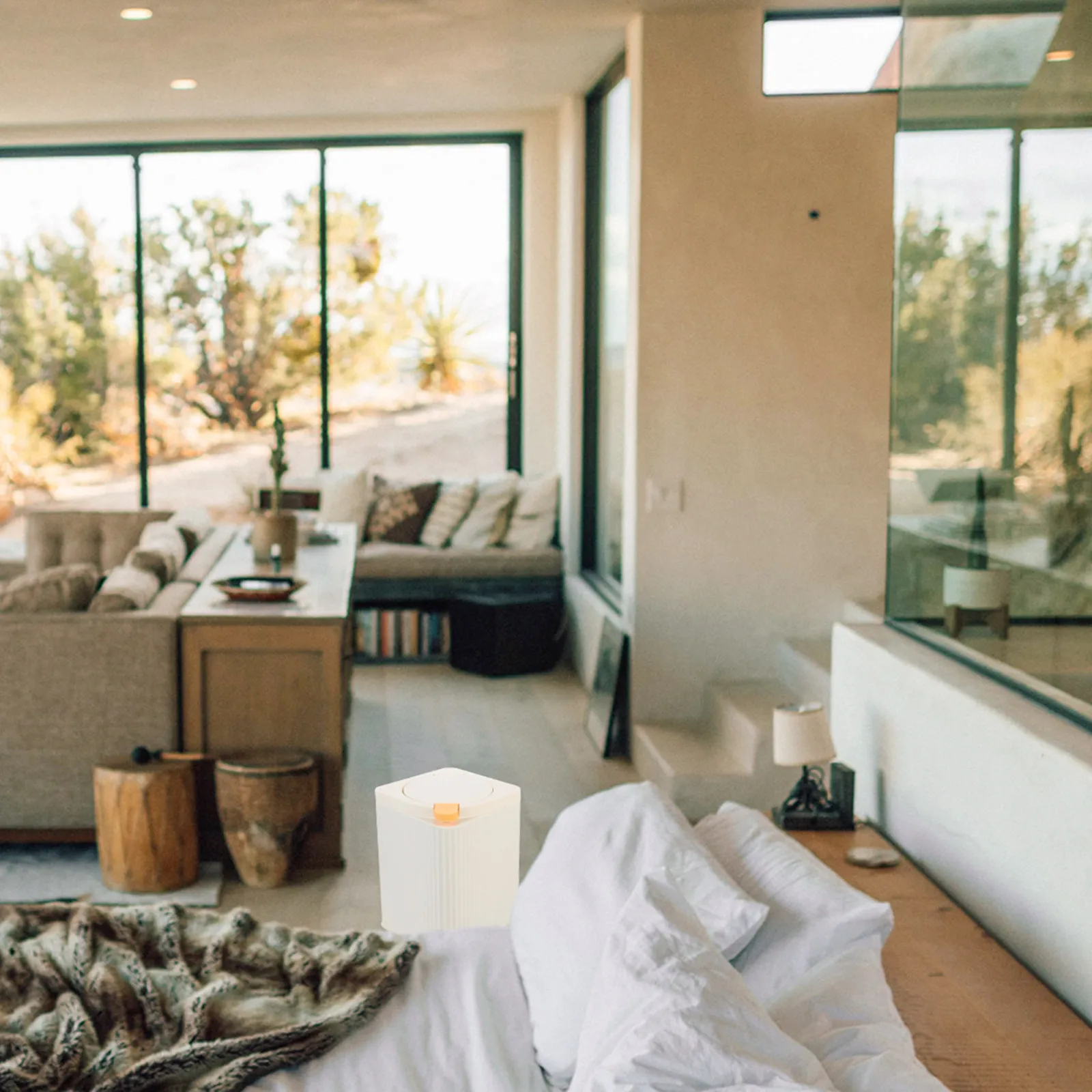 

Creative Press Design Trash Bin Household Kitchen Bathroom Multi Functional Waste Container Compact Storage Organizer