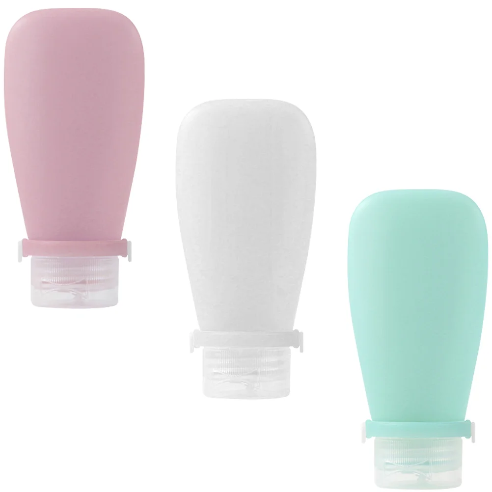 

3 Pcs Travel Bottle Necessary Shampoo Toiletries Liquid Container Ceramics Containers Silica Gel Essentials Soap Size