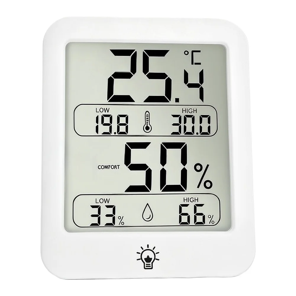 Electronic Thermometer and Hygrometer with 3.6 Inch Display for Accurate For For room Temperature and Humidity Readings