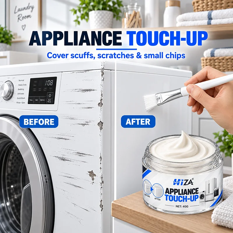 White Appliance Touch-Up & Repair Paste. Fixes Scratches, Chips, Scrapes on Fridges, Washers, Dryers, Microwaves, Freezers.
