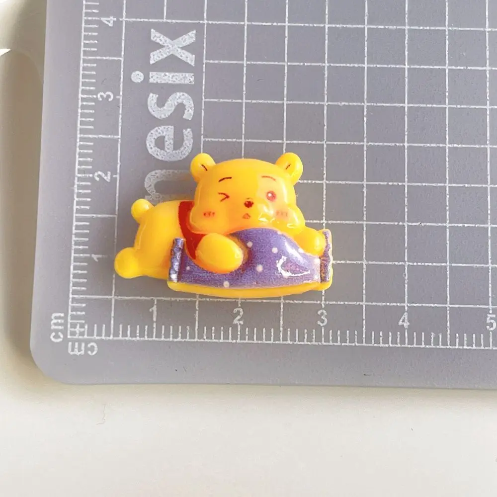 5ชิ้นยางเรซินรูปการ์ตูนวินนี่น่ารักวัสดุงานฝีมือ aksesoris Resin DIY อุปกรณ์ตกแต่งสมุดภาพ