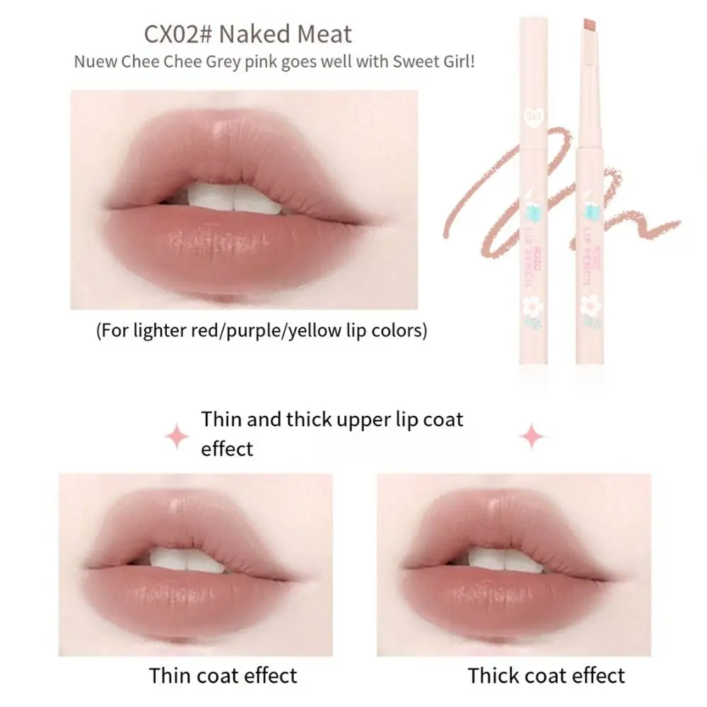 Wasserdicht matt Lip Liner süß 3 Farben langlebig nackt rosa Lippen tönung Lippen Kontur linie Samt Lip liner Lippenstift Stift Schönheit