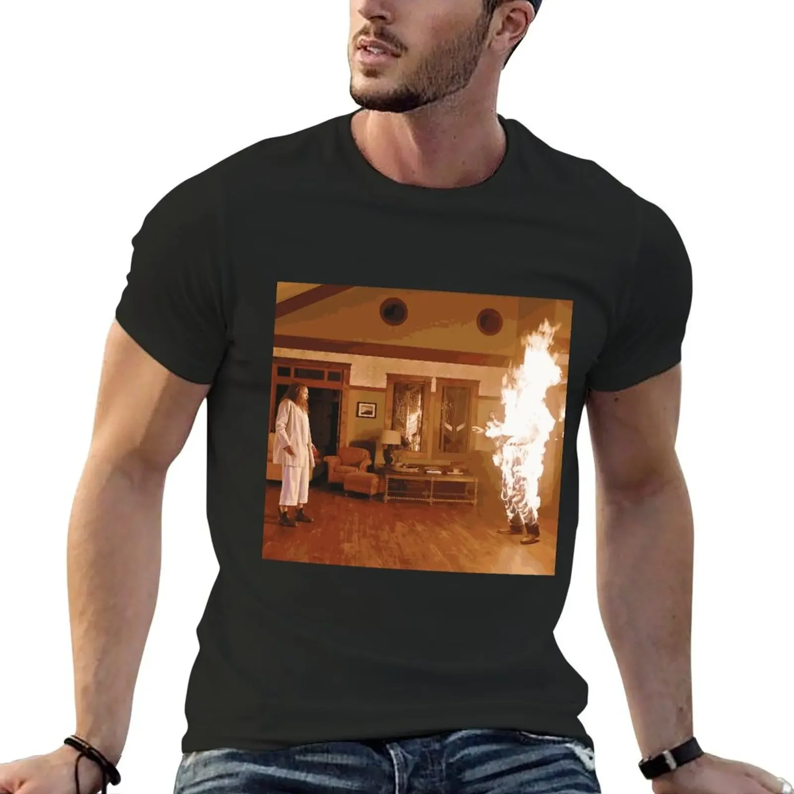 

Hereditary Burning Man Scene T-Shirt street wear luxury clothing labubu men clothings