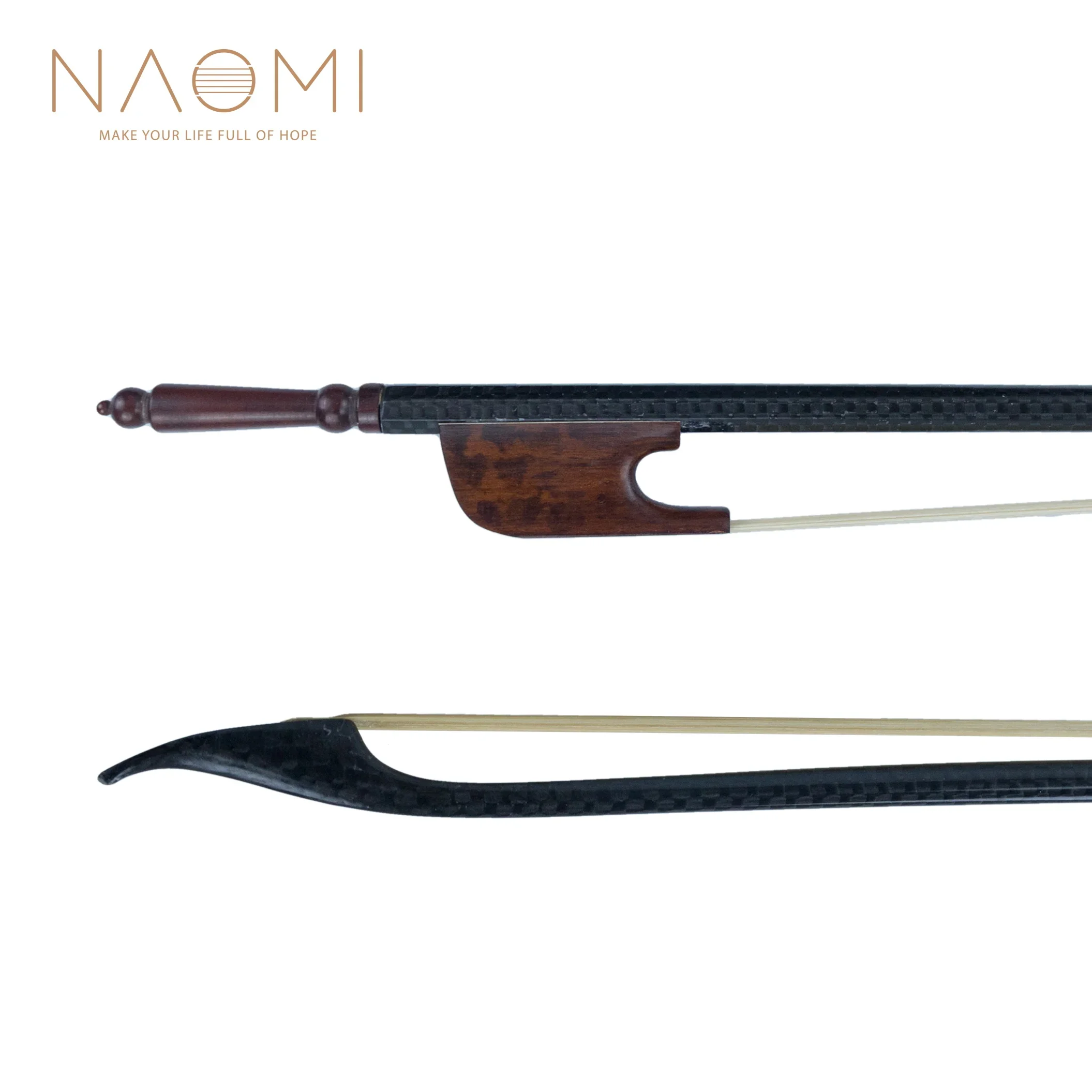 

NAOMI 4/4 Carbon Fiber Violin Bow Baroque Bows For Violino Real Mongolia Horse Hair Snakewood Frog Violin Parts & Accessories