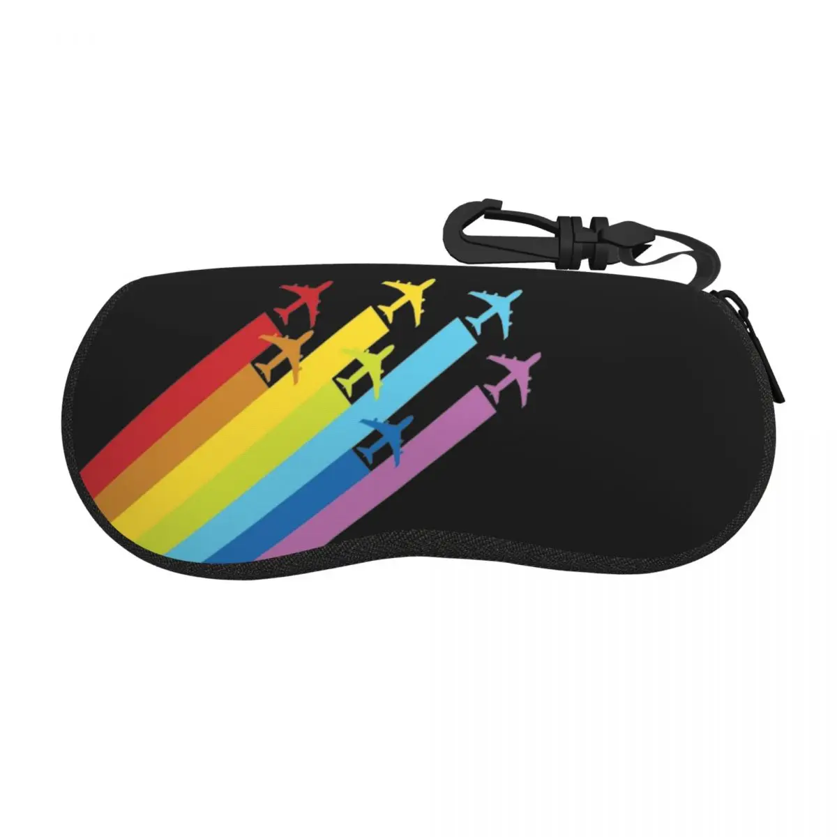 Rainbow Chemtrails For Airplane Glasses Case Printing Accessories Aviation Airport Glasses Box Ultra Eyewear Container