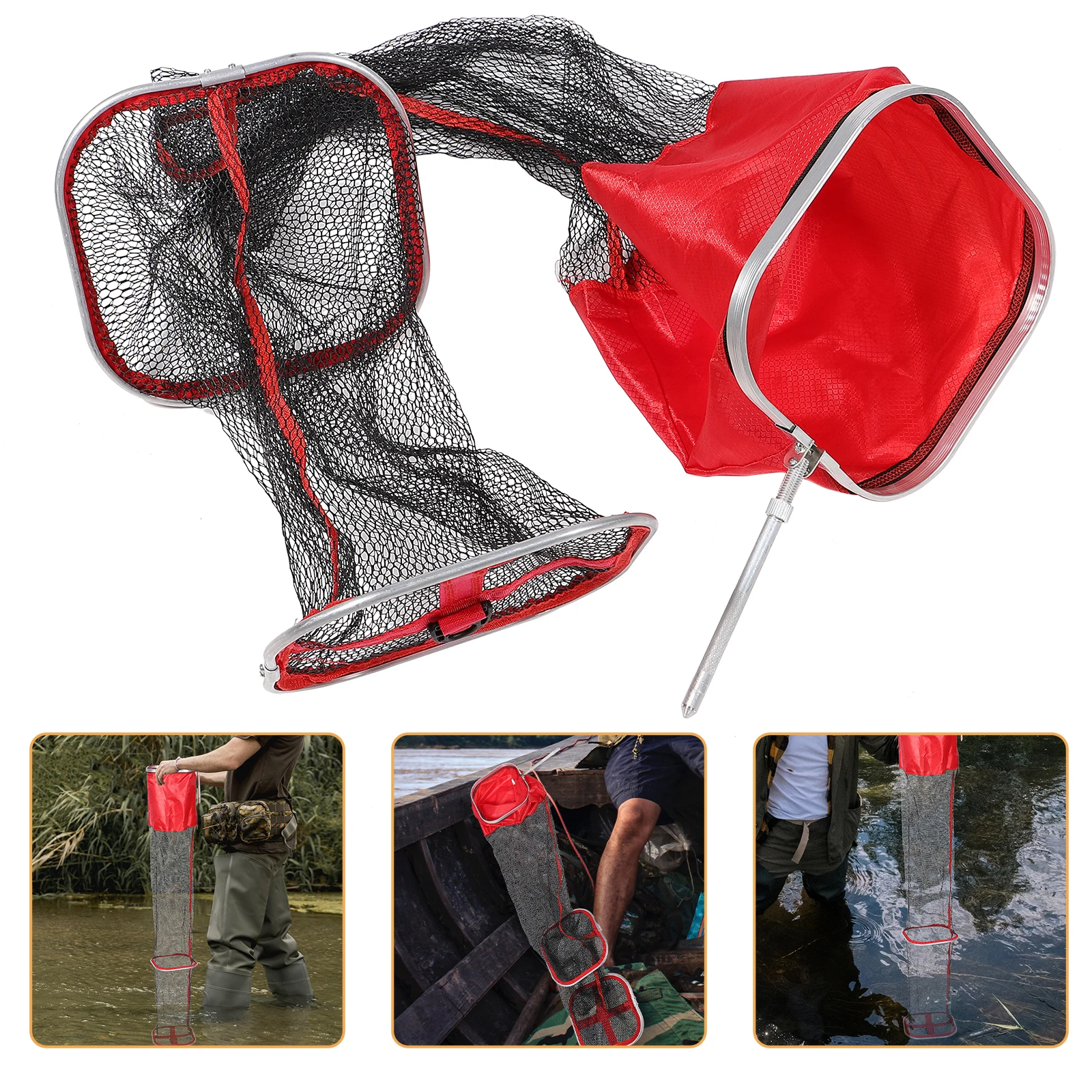 

Portable Coated Fish Guard 23x1.5m Thickened Mesh Durable Foldable Fishing Net Cage for Crabs Shrimps Lobsters Large Netting