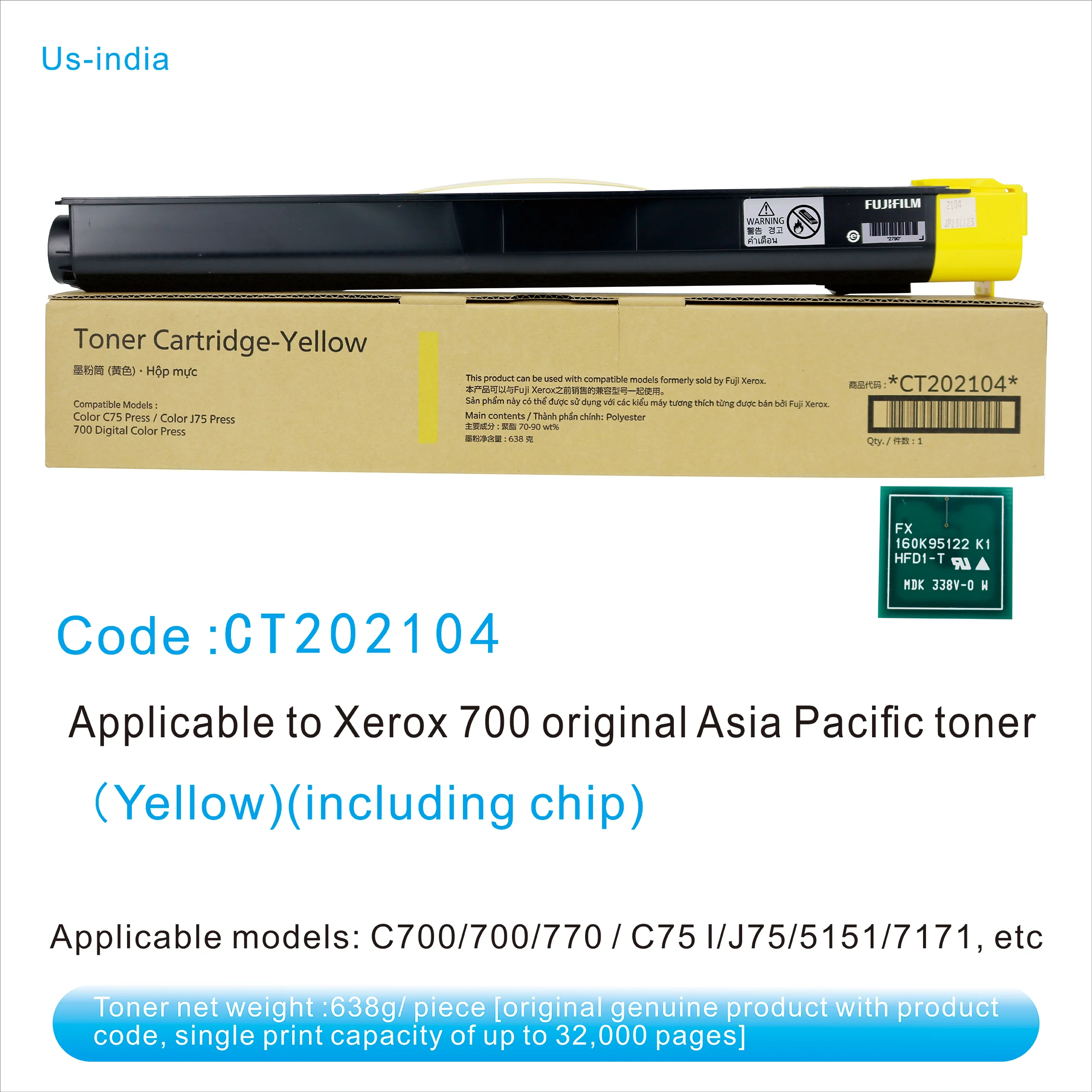 Imagem -06 - Xerox-cartucho de Toner C75 Ct202304 Xerox 700 Original Reembalado 700i 770 C75 J75